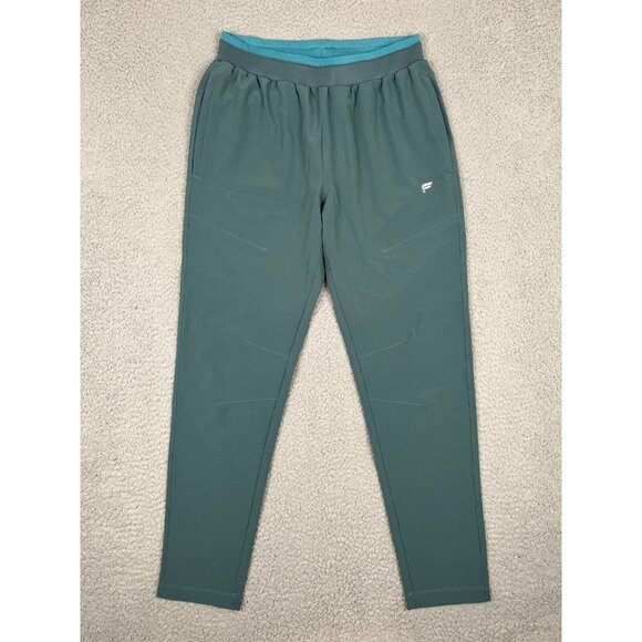 Fabletics Womens Pants Tapered Drawstring Teal Stretch Walking Lightweight Small - Picture 1 of 9